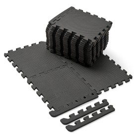 MATANA - 20 Interlocking Foam Floor Mats for Home Gym, Exercise, Hot Tub or Pool, Kids Play Room, Non-Slip Waterproof EVA Floor Tiles - 30 x 30cm (1.8 m² / 19.3 sq ft)