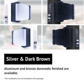 elox Deadlatch Paddle Handle with Stop Function for Adams Rite Narrow Style Latchbolt Storefront Door Mortise Deadlatch Lock Push Door to Right, Bronze Duronodic Color