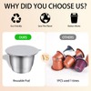 Reusable Capsules for Nespresso OriginalLine - 6pcs Espresso Refillable Pods