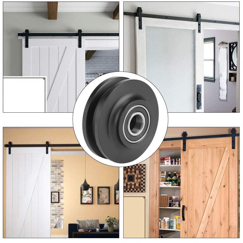 Nikou Sliding Door Rollers, 2 Pieces Sliding Barn Door Wheel