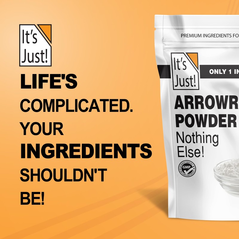 It's Just - Arrowroot Powder, 8oz, Natural Thickener, Gluten-Free, Dairy-Free,