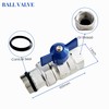 UNDERFLOOR Heating 1 inch Manifold Isolation Valve RED Blue Handle