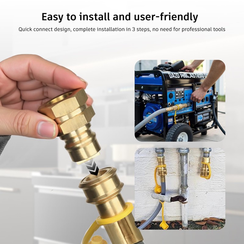 12FT 1/2" ID Natural Gas Hose with Quick Connect Fittings