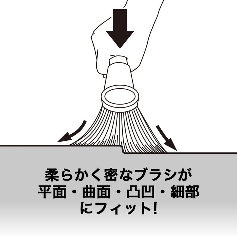 Azuma BT763 Soft Brush for Bathroom, Bathroom Floor, Tile, Non-Scratch,