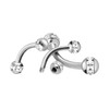 PIERCINGLINE Titanium Banana | 2 Epoxy Ring Balls | Curved