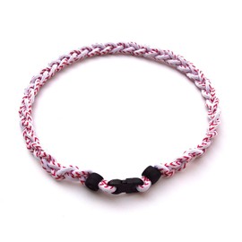 CEBuy Collar de béisbol deportivo de titanio trenzado de 3 cuerdas de 20 pulgadas, Titanio, tornado