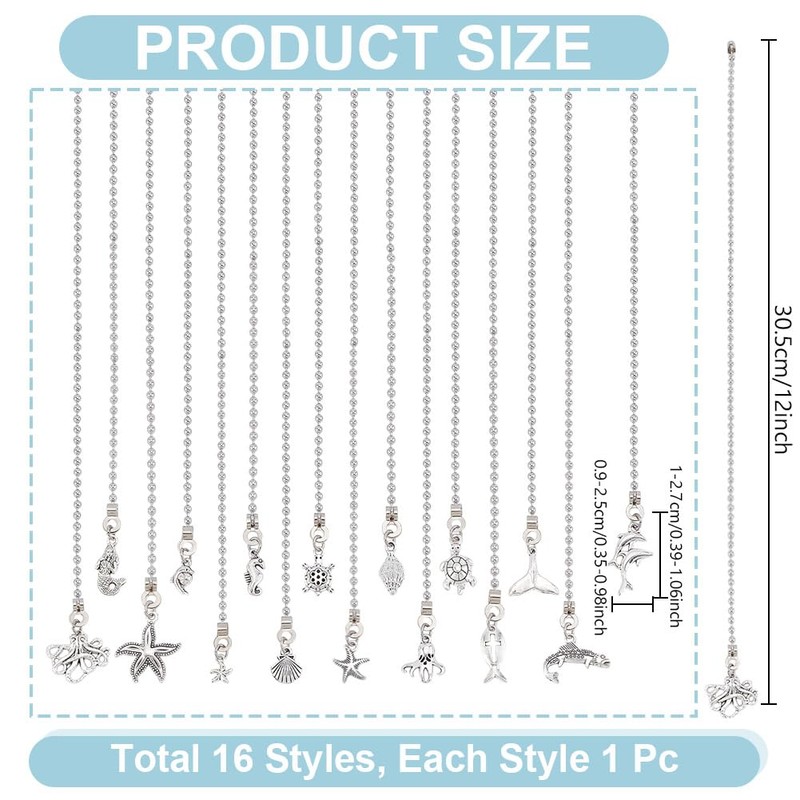 HOBBIESAY 16 Styles Sea Animal Ceiling Fan Pull Chain 33.5cm
