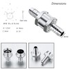 Fuel Check Valve, 8mm Aluminium Valve Check Valve, Non-Return Valve,