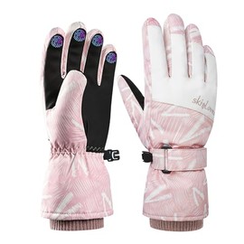 Guantes de Esquí, Los Guantes para Nieve para Mujer y Hombre Son Impermeables y Aptos para Pantallas Táctiles, Guantes Termicos para Actividades Al Aire Libre En Climas Fríos