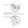 BIDETbidet Left/Right Reversible WARM WATER Ultra-Slim Bidet Attachment with Temperature