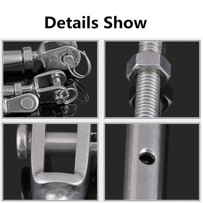 Turnbuckle 304 Stainless Steel M5 Closed Body with Turnbuckle Bottle