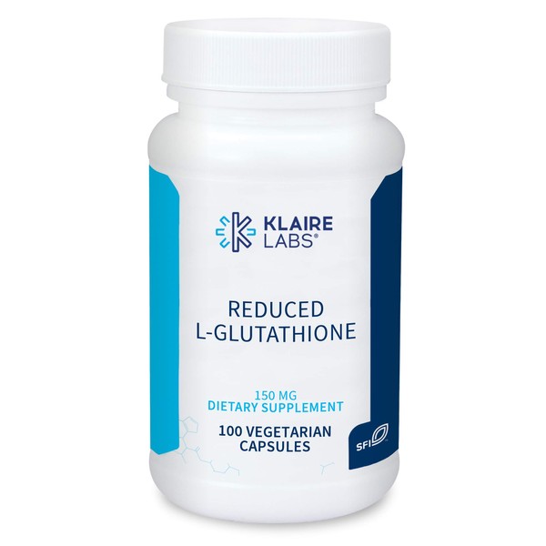 Klaire Labs Reduced L-Glutathione 150 Milligrams - Hypoallergenic Detoxification & Antioxidant Support Plus Magnesium, Dairy & Gluten-Free (100 Capsules)