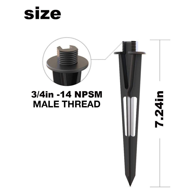 GOODSMANN 2PCS Metal Spikes Stakes Replacement 3/4 in -14 NPSM