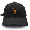 JPAK Happy Bulb Baseball Cap Embroidered Cotton Dad Hat -