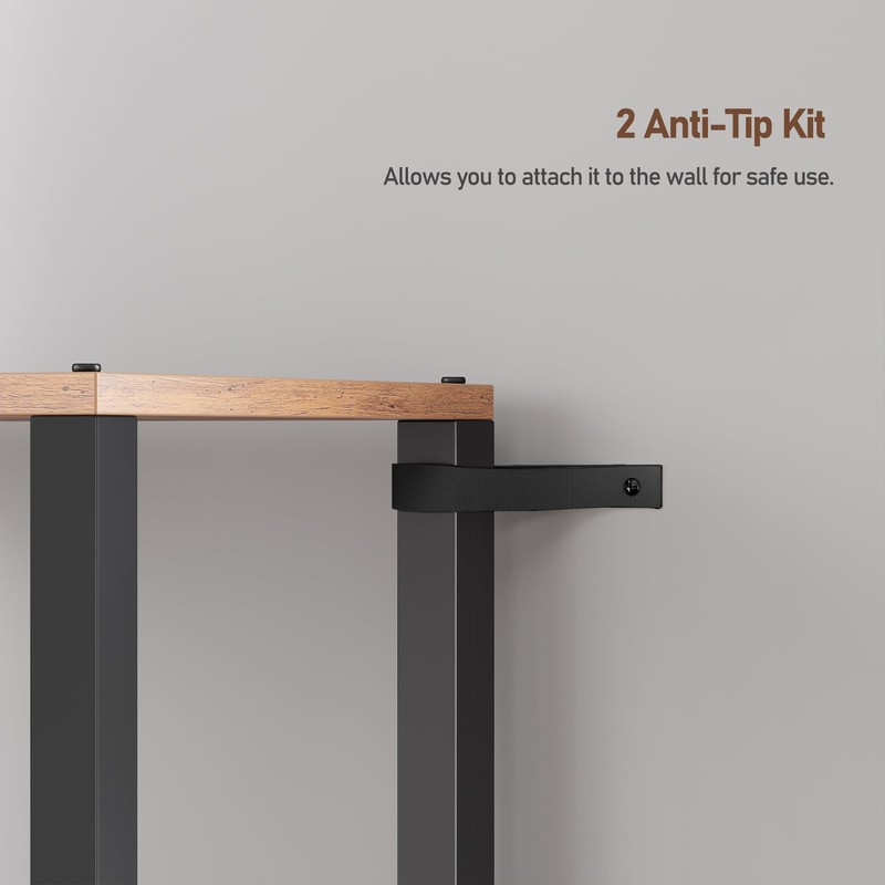 TUTOTAK Bookshelf, 6-Tier Tall Book Shelf, Narrow Bookcase for Small