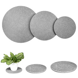 FMTYAOIU 2 PCS Plant Saucer Flower Pot Saucers, Absorbent and Quick-Drying Plant Coasters, Diatomaceous Earth Round Plant Drip Trays for Keeping Counter and Floors Dry and Clean, Gray (10-inch)