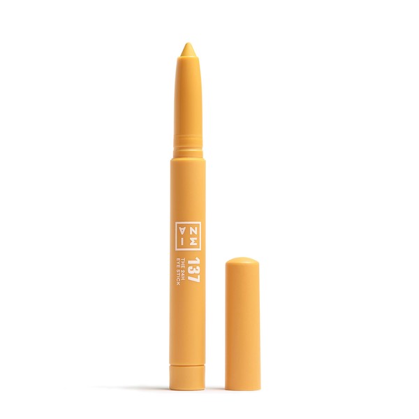 3INA The 24H Eye Stick - Creamy, Waterproof Formula - 2 In 1 Eyeshadow And Eyeliner - Highly Pigmented Shades - 24 Hour Long Lasting Wear - Matte Finish - 137 Matte Yellow - 0.049 Oz