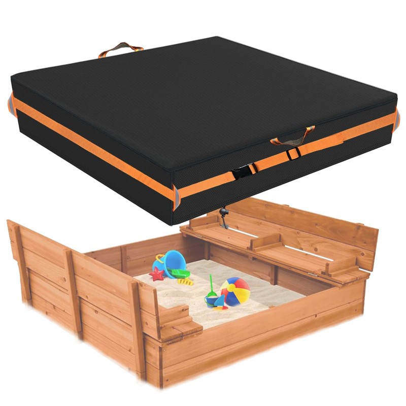 Sandbox Cover, Outdoor Large Sandbox Cover for Preschoolers, Waterproof Square