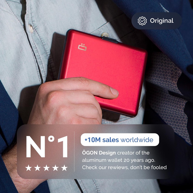 Aluminum Wallet, Large Capacity, RFID Protection Against Fraud and demagnetization,