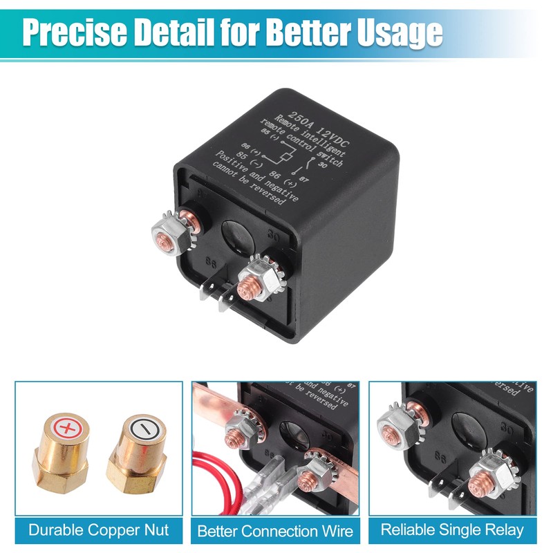 X AUTOHAUX 1 Set 12V 250A Car Battery Disconnect Switch