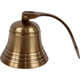 Ship Bell for Maritime Wall Decoration Burnished Brass