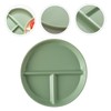 Housoutil Ceramic Divided Plate for Adults Three-Compartment Portion Control Dish