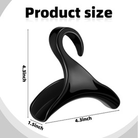 Maitys 36 Pcs Purse Hanger Hook Acrylic Bag Hanger Handbag Tote Bag Rack Holder Closet Organizer Storage for Backpacks Tote Holder Over The Closet Rod Hanger for Storing Handbags Satchels (Black)