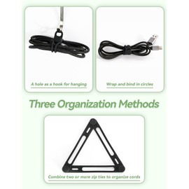 30Pack Reusable Silicone Cable Ties, Viaky Cord Wrap Wire Organizer Stretchy Tie Cable Bands Cord Holders For USB HDMI PC Ethernet Home Kitchen Appliances Cables (Black)