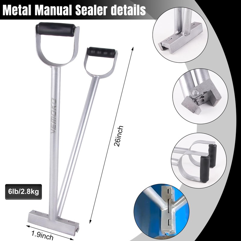 VEMOKO Professional Hand Seamers - Sheet Metal Tools, 2-in-1 Standing