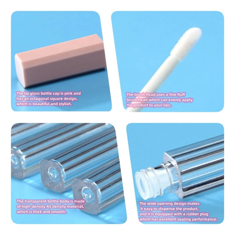Mini Tubos De Brillo De Labios Vacíos Con Varita Diy