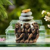 ENNAS Three Wise Monkeys Statue, See No Evil Hear No