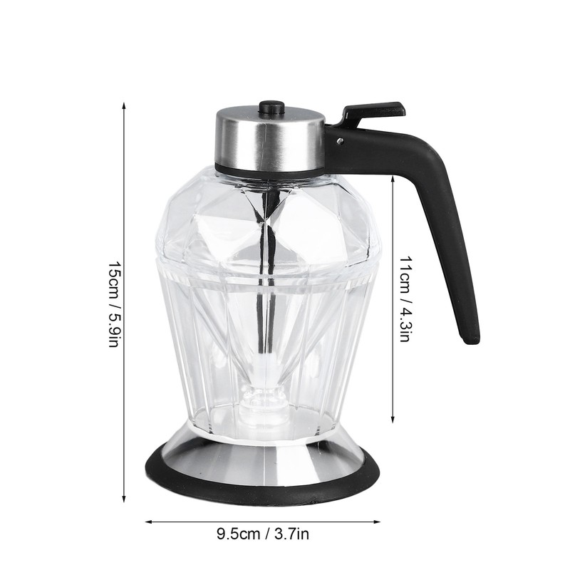 Honey Syrup Dispenser with Stand Multipurpose Honey Jar Clear Glass