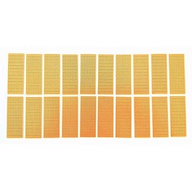 Rk Education Copper Veroboard/Stripboard for PCB Prototyping - Small 25x64mm, Pack of 20