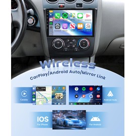 KYNNT 8-Core 4G+64G Car Radio for Nissan Altima 2008-2012 with Qualcomm Snapdragon chip, Car Stereo Carplay Android Auto 3D car Model Display GPS WiFi 9 Inch IPS Touchscreen Mirror Link Camera