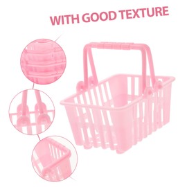 20pcs Mini Shopping Basket Miniature Shopping Basket Play Store Foodie Mini Brands Toy Plastic Storage Basket Mini Supermarket Basket Kids Toy Abs Desk Toddler Storage Basket