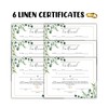 Vow Renewal Certificate on Linen 6pk 8.5x11” Marriage License Gold