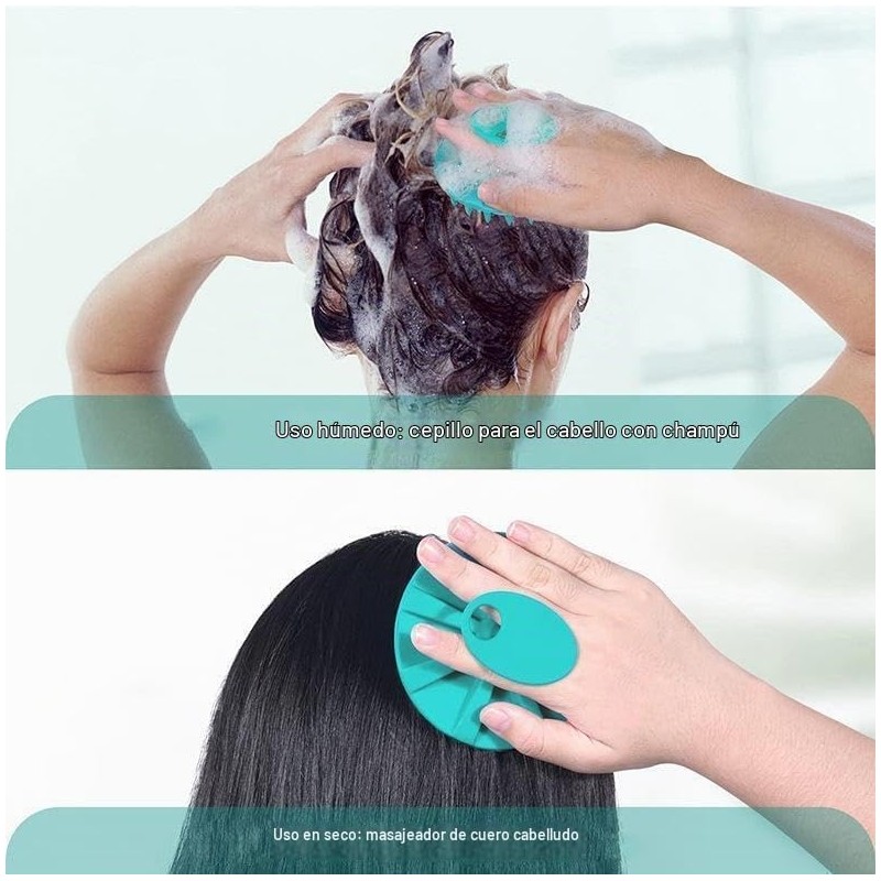 Set de 4 Cepillos de Baño de Silicona con Mango