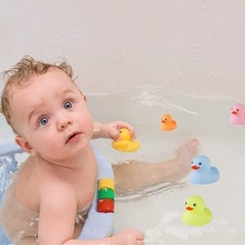 50 PCS Colorful Rubber Duck Bath Duck Toys for Toddlers Boys Girls,Squeak and Float Mimi Ducks in Bulk Jeep Jeep Duck Baby Shower Duck Decorations Party Favors