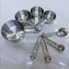 Stainless Steel Measuring Set, 8-Piece Stackable Cups and Spoons, Kitchen