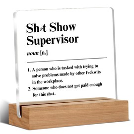 Supervisor Gifts for Women, Men, Team Manager, Boss, Director, Shitshow Supervisor, Sarcastic Gifts for Director, Supervisor, Funny Office Decor