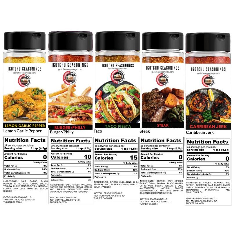 Tailgate Bundle, Igotchu Seasonings—Bundle Flavor Spice Garlic Chilli Lemon