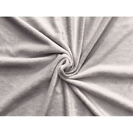PINaPIN Fabrics Sold by the Metre Children's Fabric Minky Fleece Sold by the Metre for Sewing Children's Pillows, Pillowcases, Baby Blankets, Sleeping Bags, Toys, Polyester, 100 x 160 cm (Light Grey)
