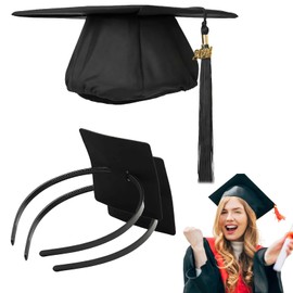 Gaduupa Grad Caps Headband Insert Square Firm Anti-Fall Hair Band for Graduation Cap Headbands for DIY Gift for Graduates, Students, Women 2Pcs (Square)