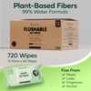 LimeLinen Flushable Wipes 100% Plant-Based, Alcohol-Free, Hypoallergenic, pH-Balanced | Flushable