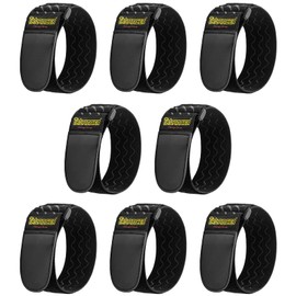 Trilancer Trilancer Elastic Cinch Straps with Anti-Slip Strips, 12 "x 2"(8 Pack) Heavy Duty Multipurpose Hook and Loop Straps for Extension Cords, Cables, Ropes, Hoses, Bike, Pant Garters