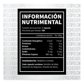 Cayenne 100 Cápsulas 485 Mg Vita 43 Supplements