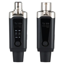 Yinker XLR Microphone Wireless Transmitter Receiver 1 to 1 UHF Wireless Microphone for Dynamic Microphone Condenser Microphone 50 m for Singing / Public Speaking