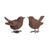 Pair of Detailed Resin Wren Bird Ornaments for Home or