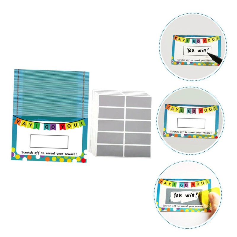 DOITOOL 50sheets DIY Scratch Off Cards for Party Surprises Create