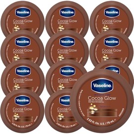 Vaseline Cocoa Glow - Paquete De 12 Cremas Corporales De Cuidado Intensivo, Hidratantes, 75 Ml Cada Una